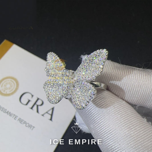 Iced Out Gold Plated Moissanite Ring