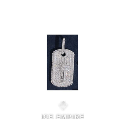 Iced Out Cross Gold Plated Moissanite Pendant