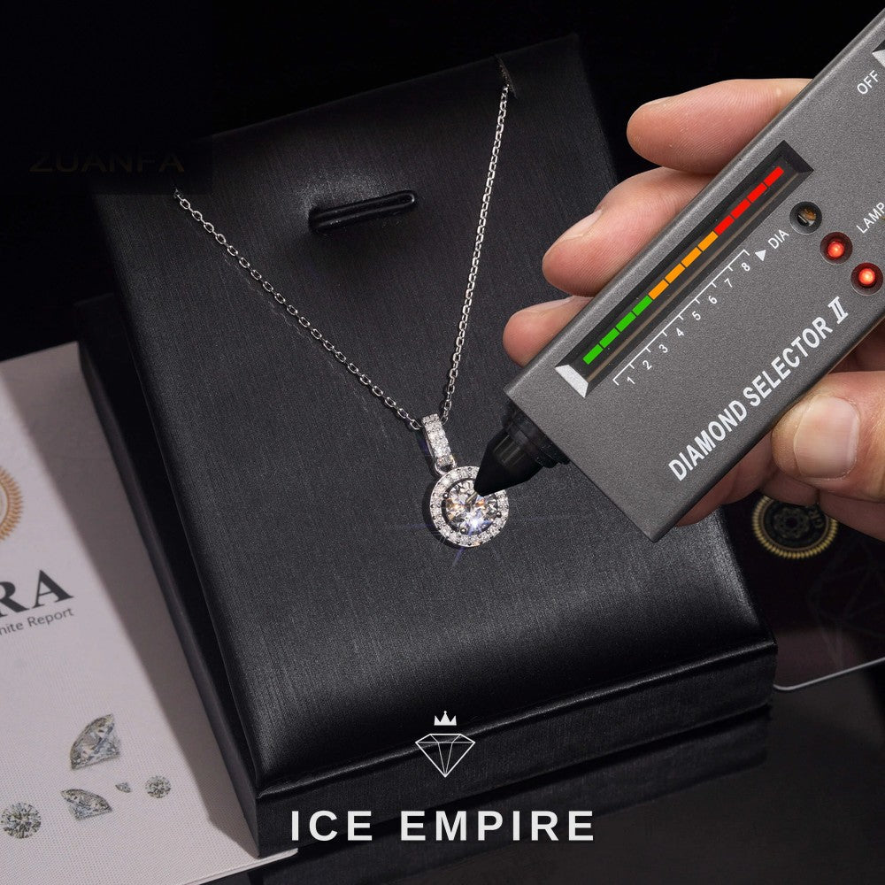 Iced Out Rose Gold Plated Moissanite Pendant