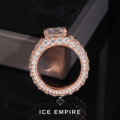 Iced Out 925 Silver Moissanite Ring