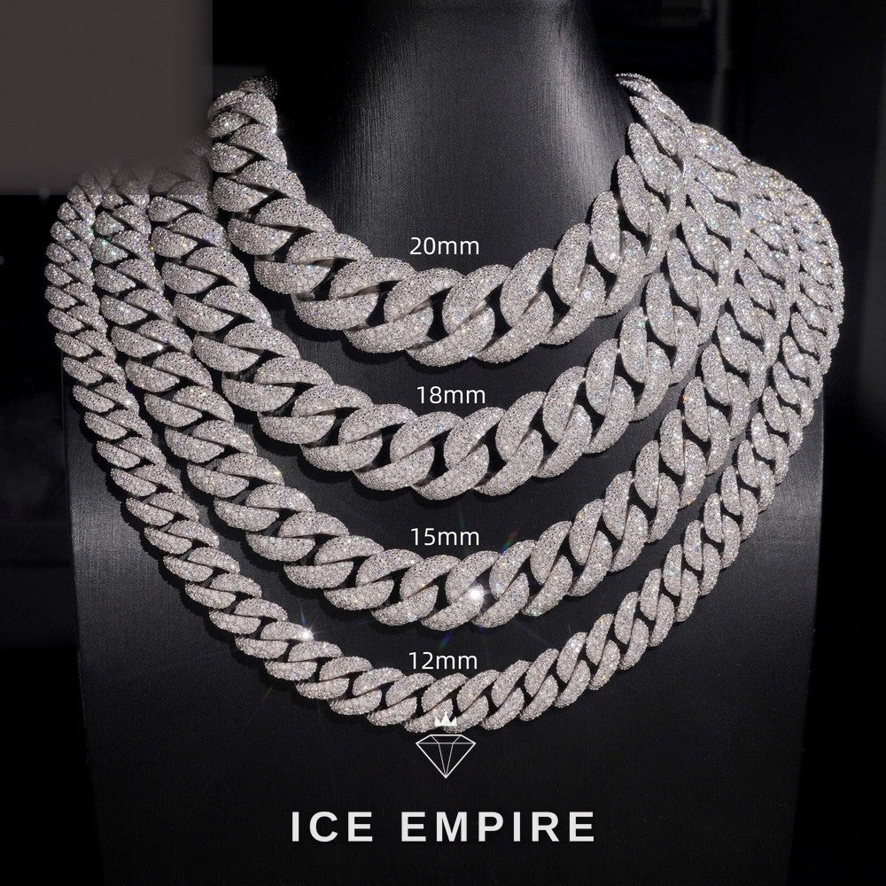 Iced Out Rose Gold Plated Moissanite Cuban Chain