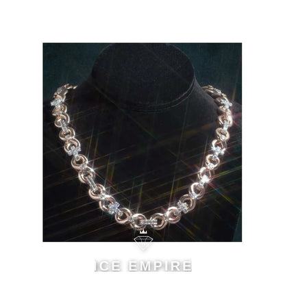 Iced Out Rose Gold Plated Moissanite Cuban Chain