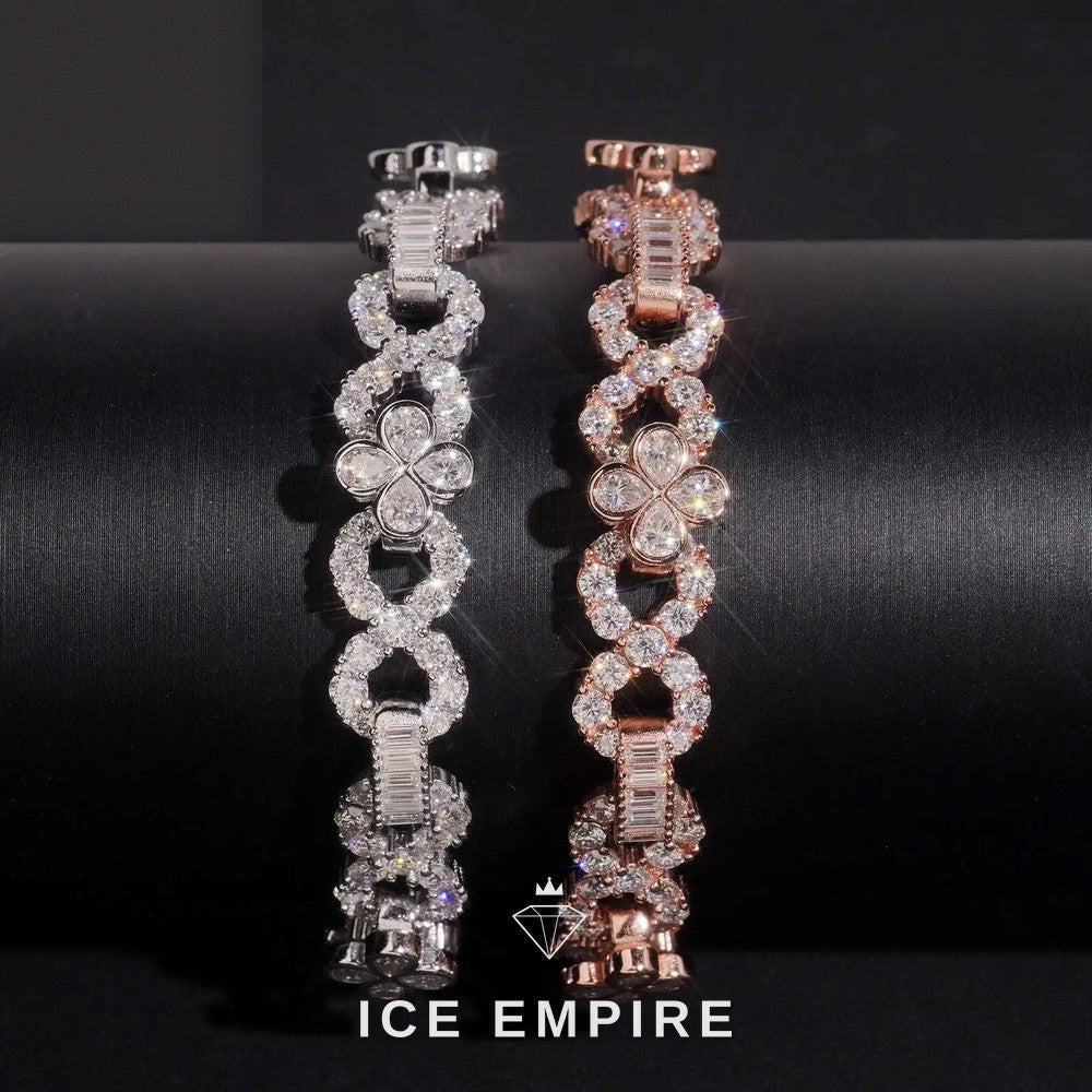 Iced Out Rose Gold Plated Moissanite Cuban Chain
