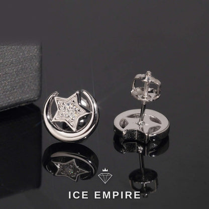 Iced Out 925 Silver Moissanite Earrings