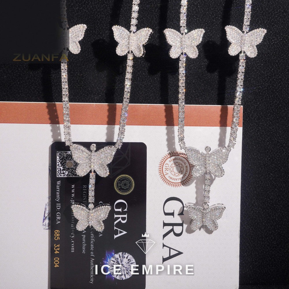 Iced Out Rose Gold Plated Moissanite Cuban Chain