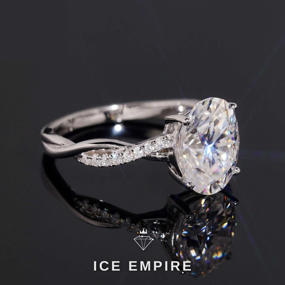 Iced Out Gold Plated Moissanite Wedding Band