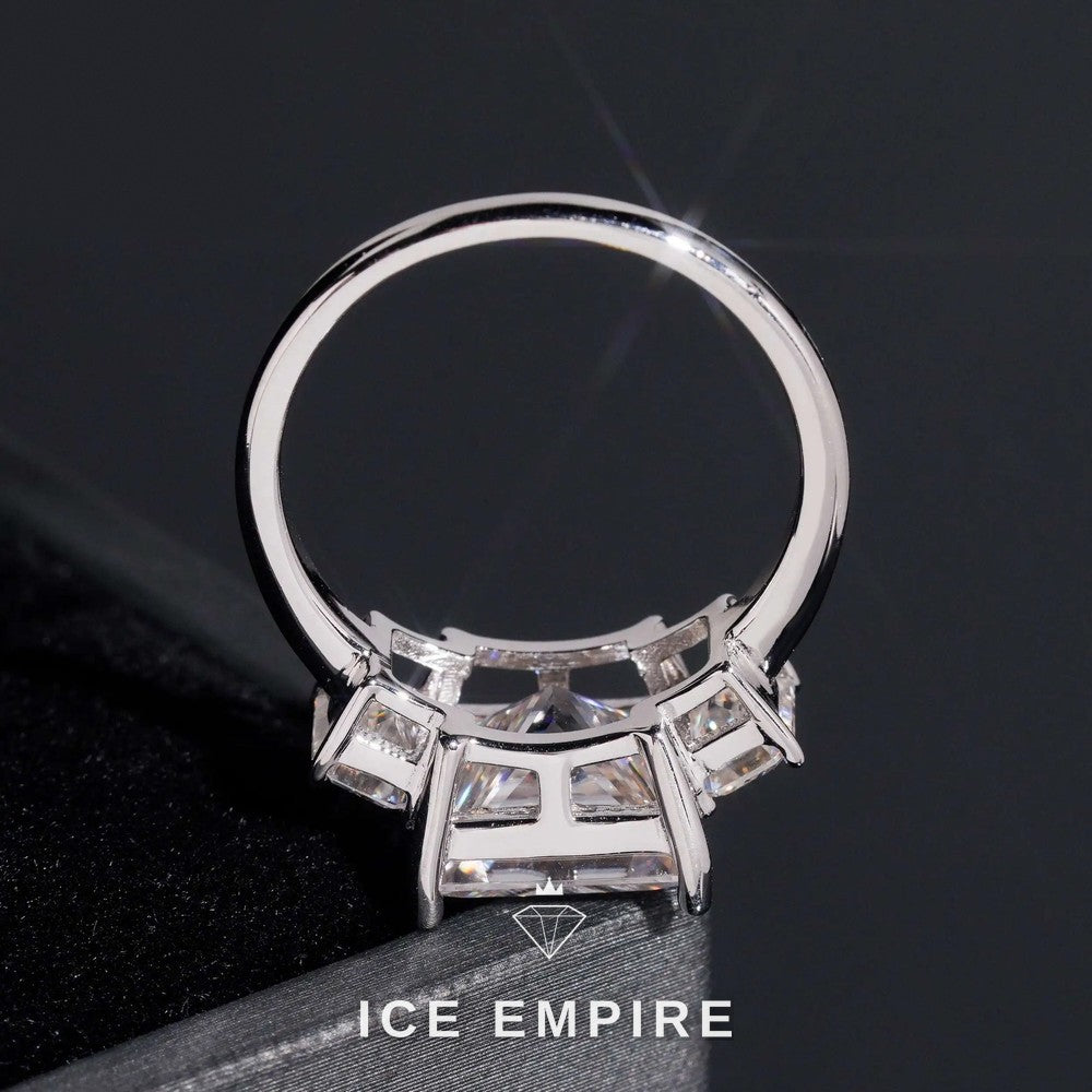 Iced Out Gold Plated Moissanite Wedding Band