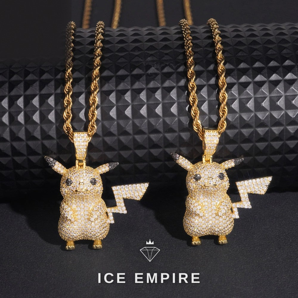 Iced Out Rose Gold Plated Moissanite Pendant