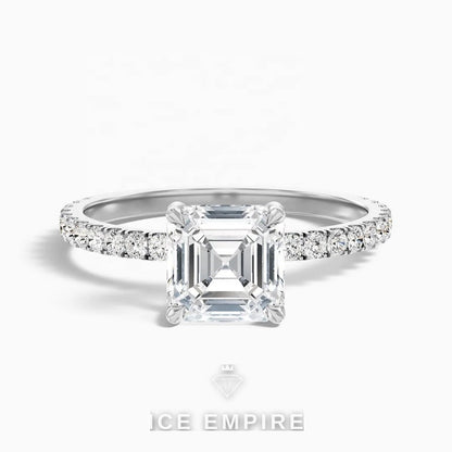 Iced Out 14K Gold Lab Grown Diamond Wedding Band