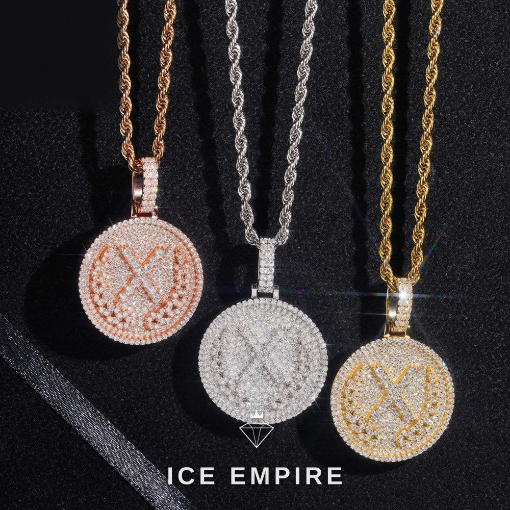 Iced Out Rose Gold Plated Moissanite Pendant