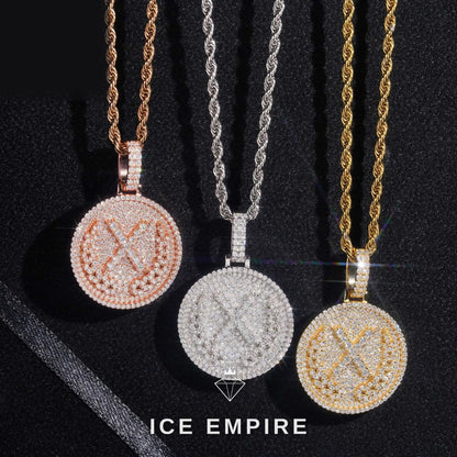 Iced Out Rose Gold Plated Moissanite Pendant