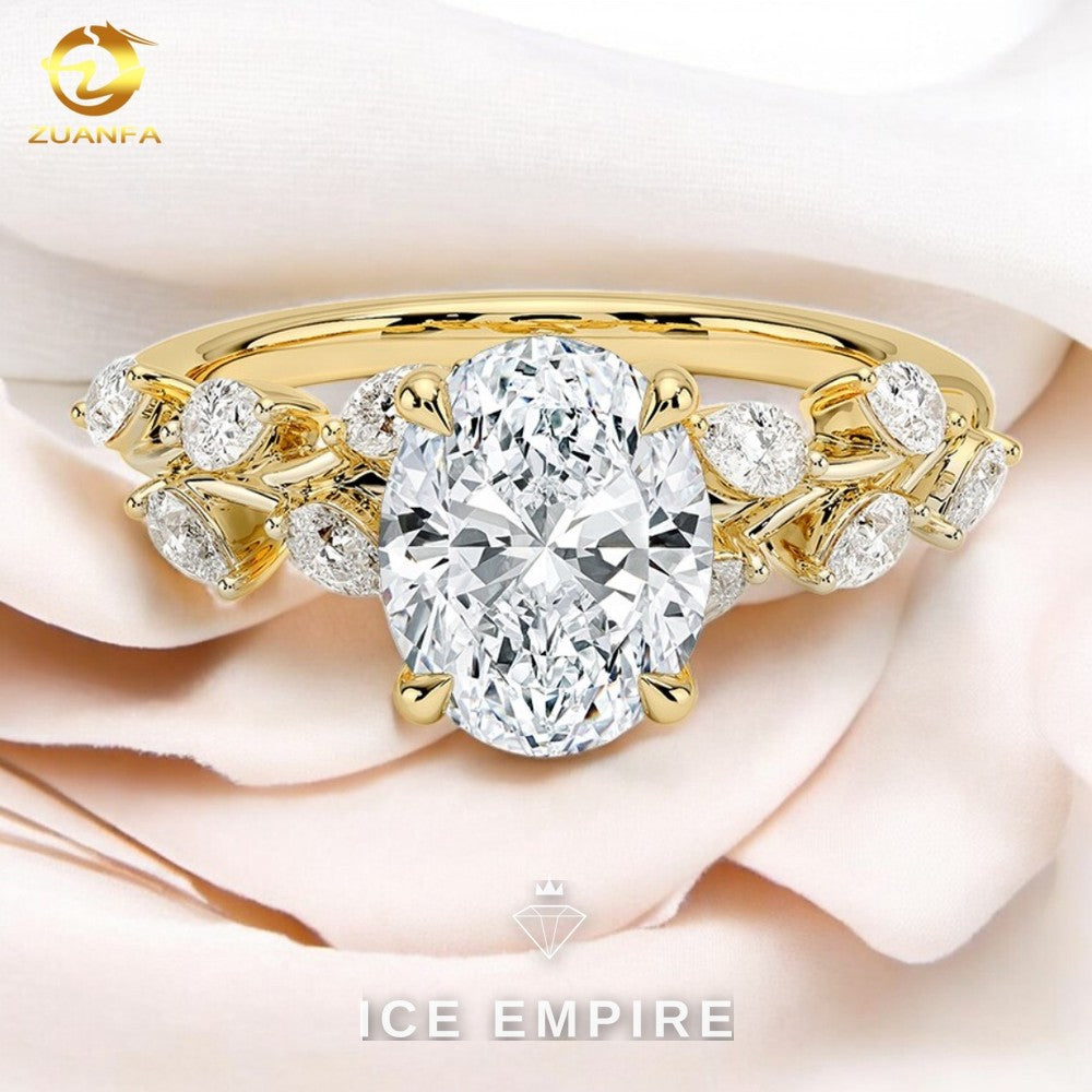 Iced Out Gold Plated Moissanite Stud Earrings
