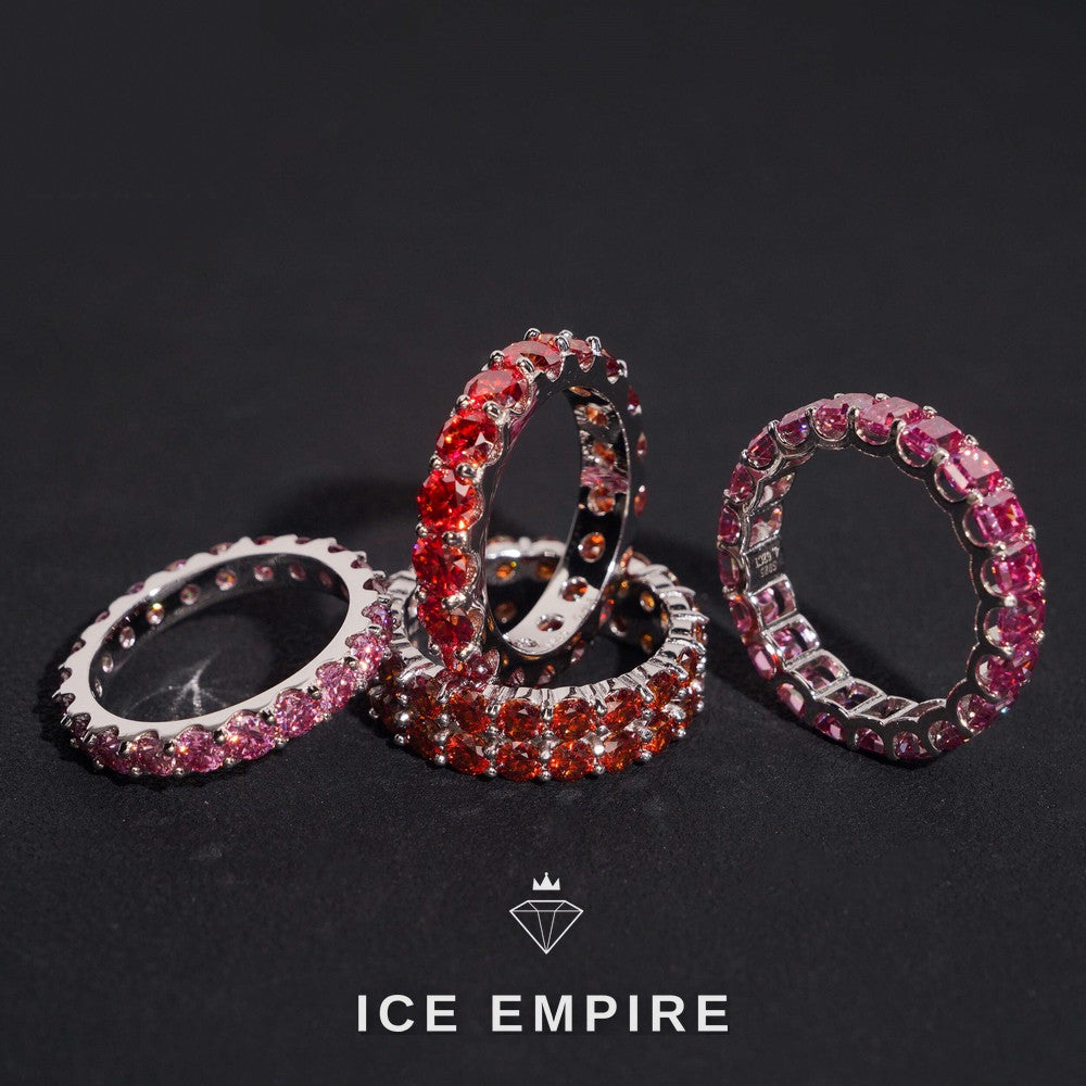 Iced Out Rose Gold Plated Moissanite Ring