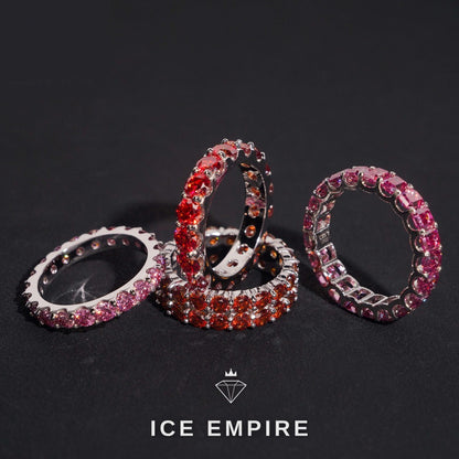 Iced Out Rose Gold Plated Moissanite Ring