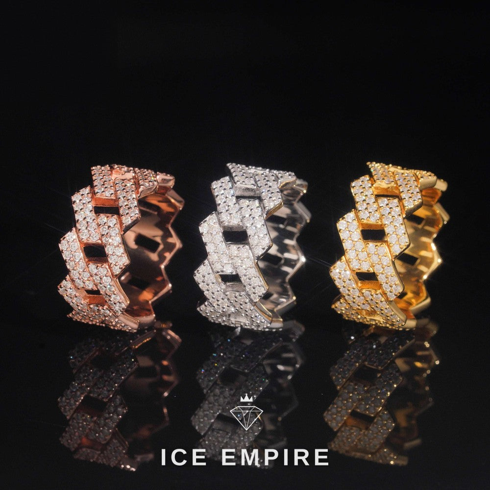 Iced Out Rose Gold Plated Moissanite Cuban Chain