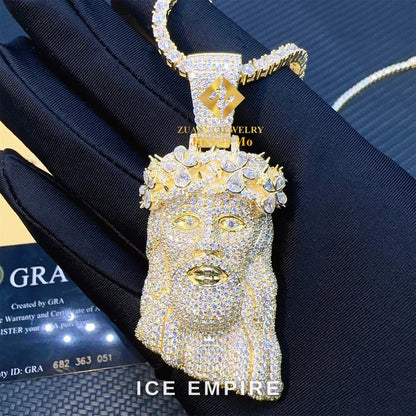 Iced Out 925 Silver Pendant