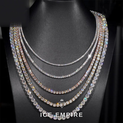 Iced Out Rose Gold Plated Tennis Chain
