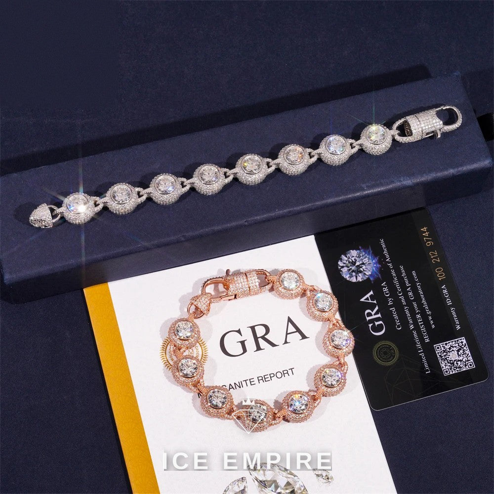 Iced Out 925 Silver Moissanite Cuban Chain