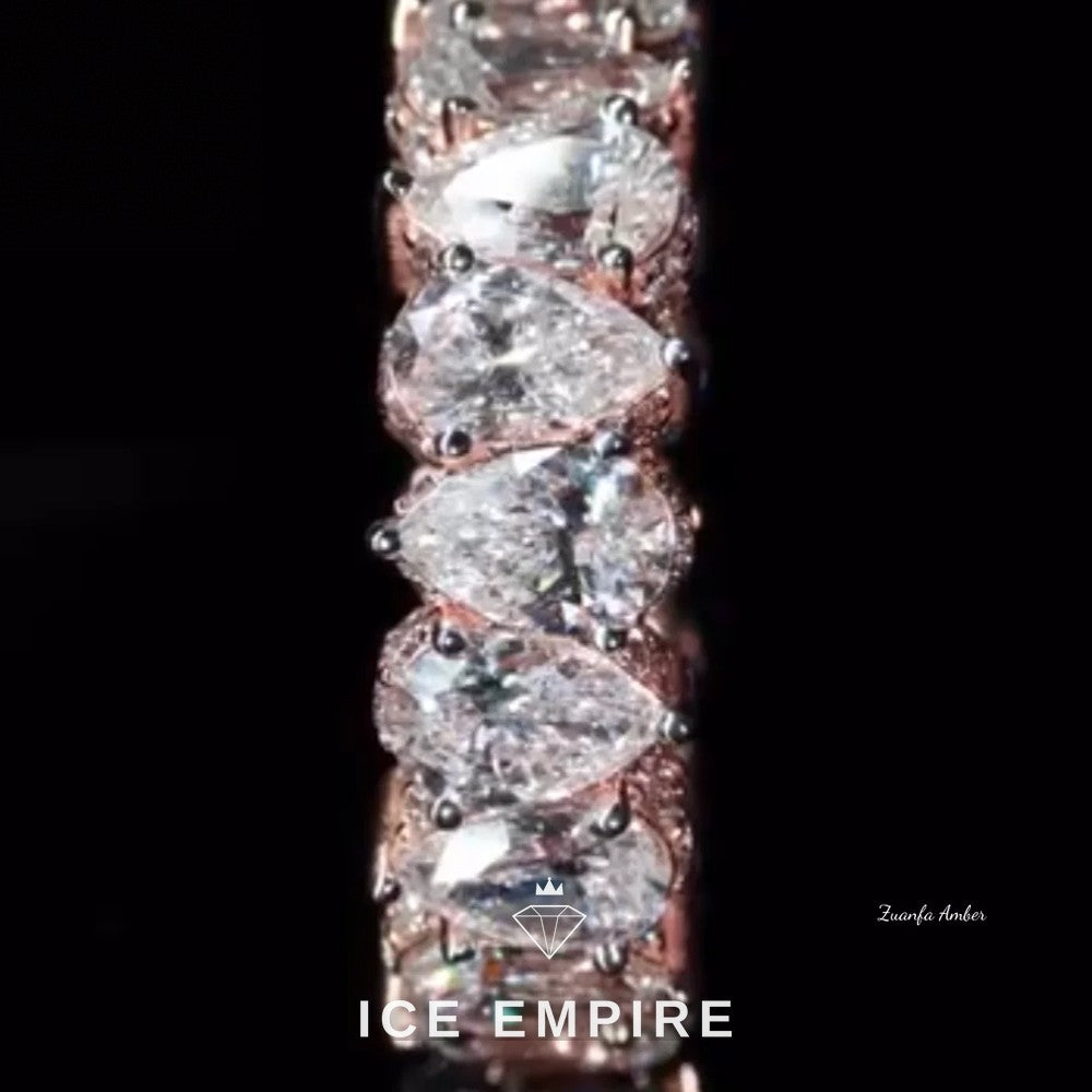 Iced Out 925 Silver Moissanite Ring
