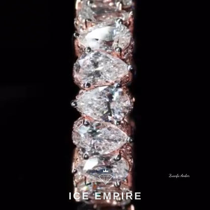Iced Out 925 Silver Moissanite Ring