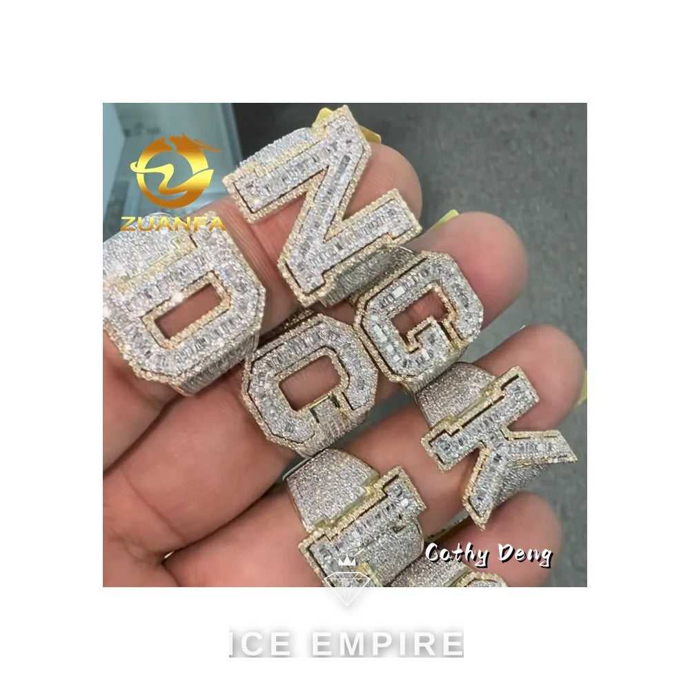 Iced Out 925 Silver Moissanite Cuban Chain