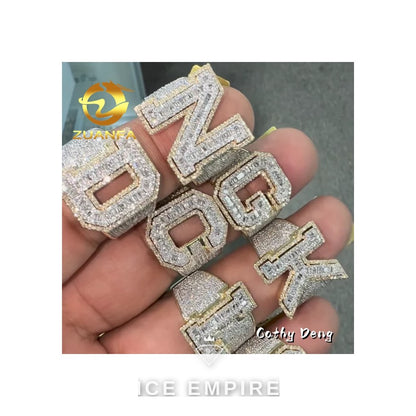 Iced Out 925 Silver Moissanite Cuban Chain