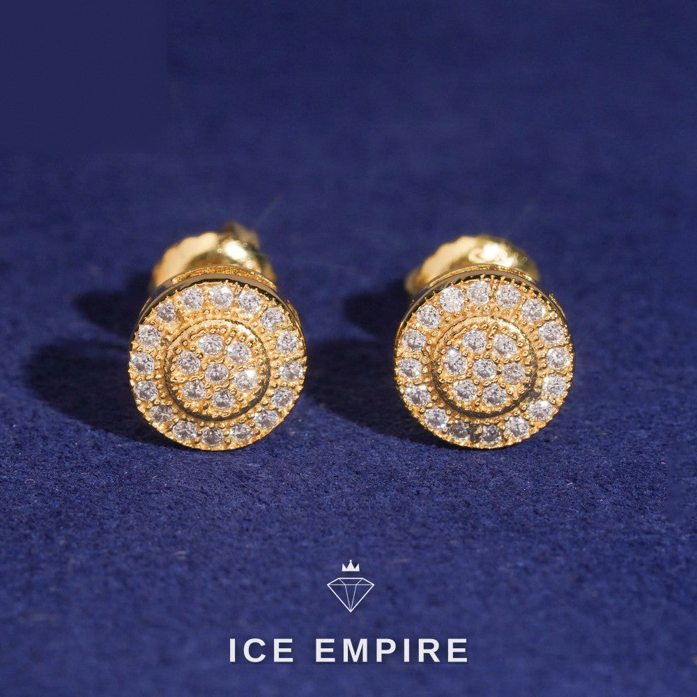 Iced Out Gold Plated Moissanite Earrings