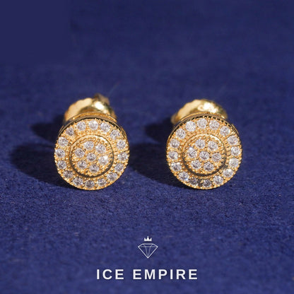 Iced Out Gold Plated Moissanite Earrings