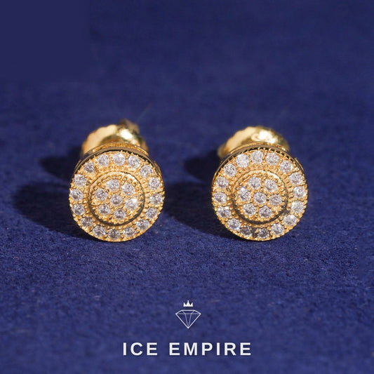 Iced Out Gold Plated Moissanite Earrings