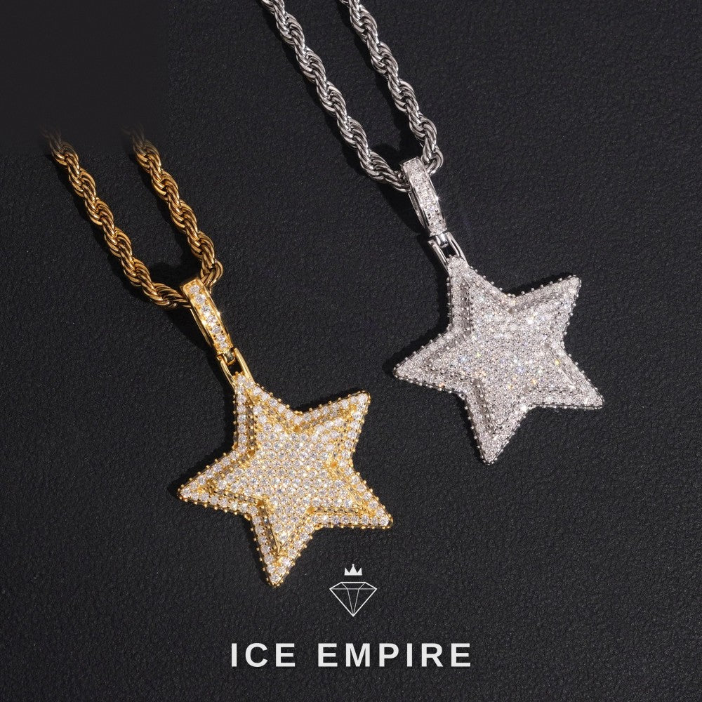 Iced Out 925 Silver Pendant