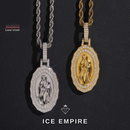 Iced Out 925 Silver Moissanite Pendant
