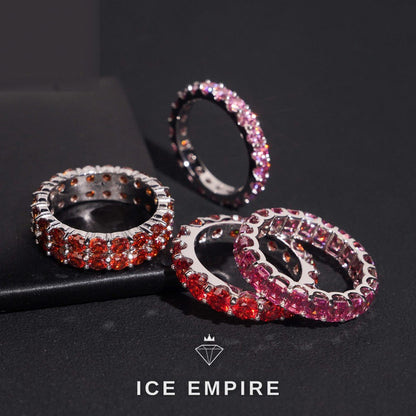Iced Out Rose Gold Plated Moissanite Ring