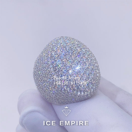 Iced Out Gold Plated Moissanite Ring
