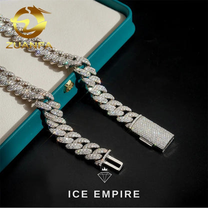 Iced Out Rose Gold Plated Moissanite Cuban Chain