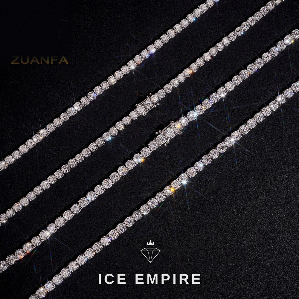 Iced Out 10K Gold Lab Grown Diamond Tennis Chain