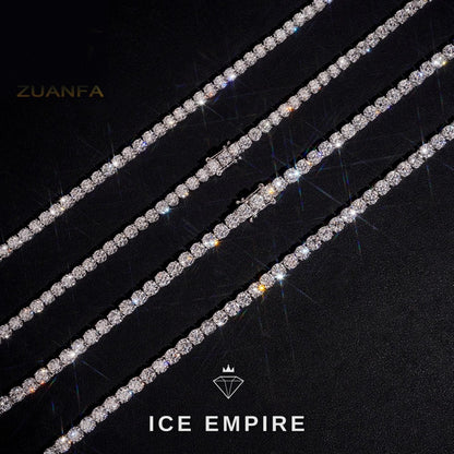 Iced Out 10K Gold Lab Grown Diamond Tennis Chain