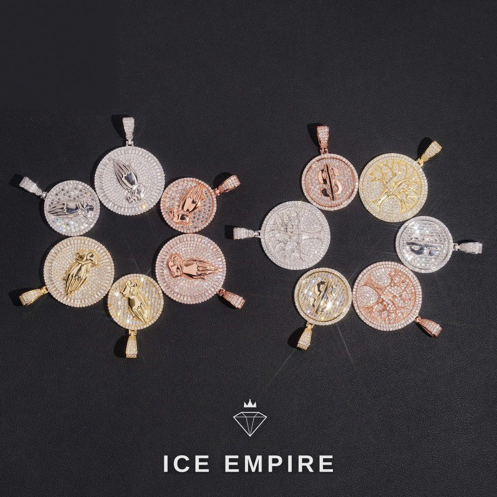 Iced Out Gold Plated Moissanite Pendant