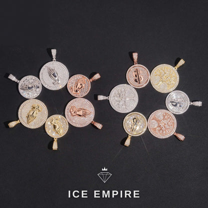 Iced Out Gold Plated Moissanite Pendant
