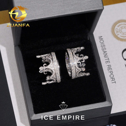 Iced Out 925 Silver Moissanite Ring
