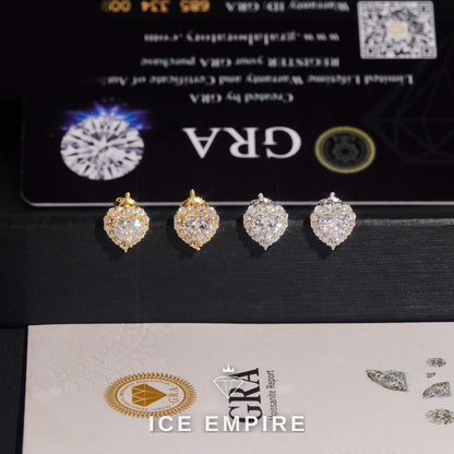 Iced Out Gold Plated Moissanite Earrings