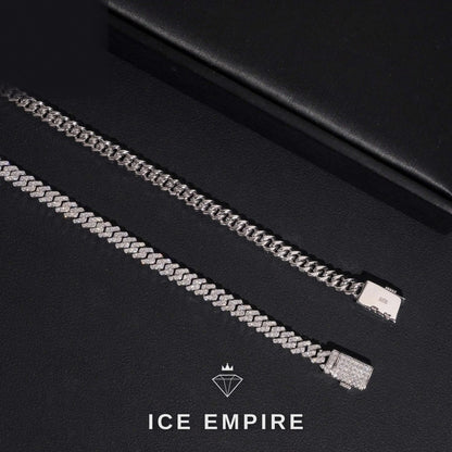 Iced Out 925 Silver Moissanite Cuban Chain