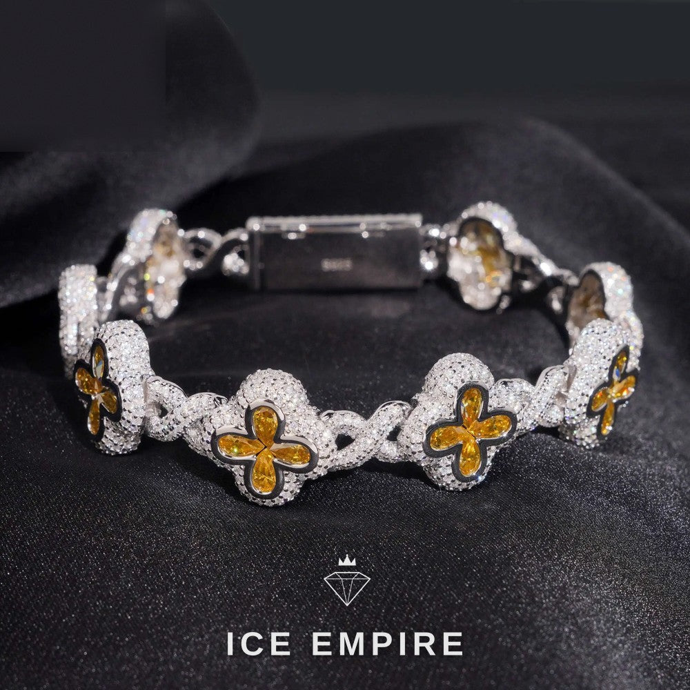 Iced Out Gold Plated Moissanite Cuban Chain