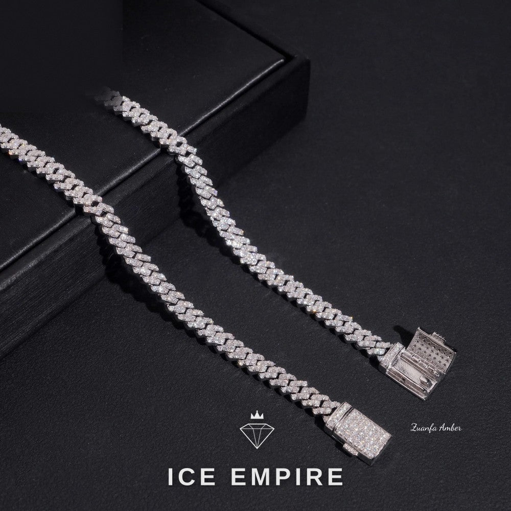 Iced Out 14K Gold Lab Grown Diamond Cuban Chain