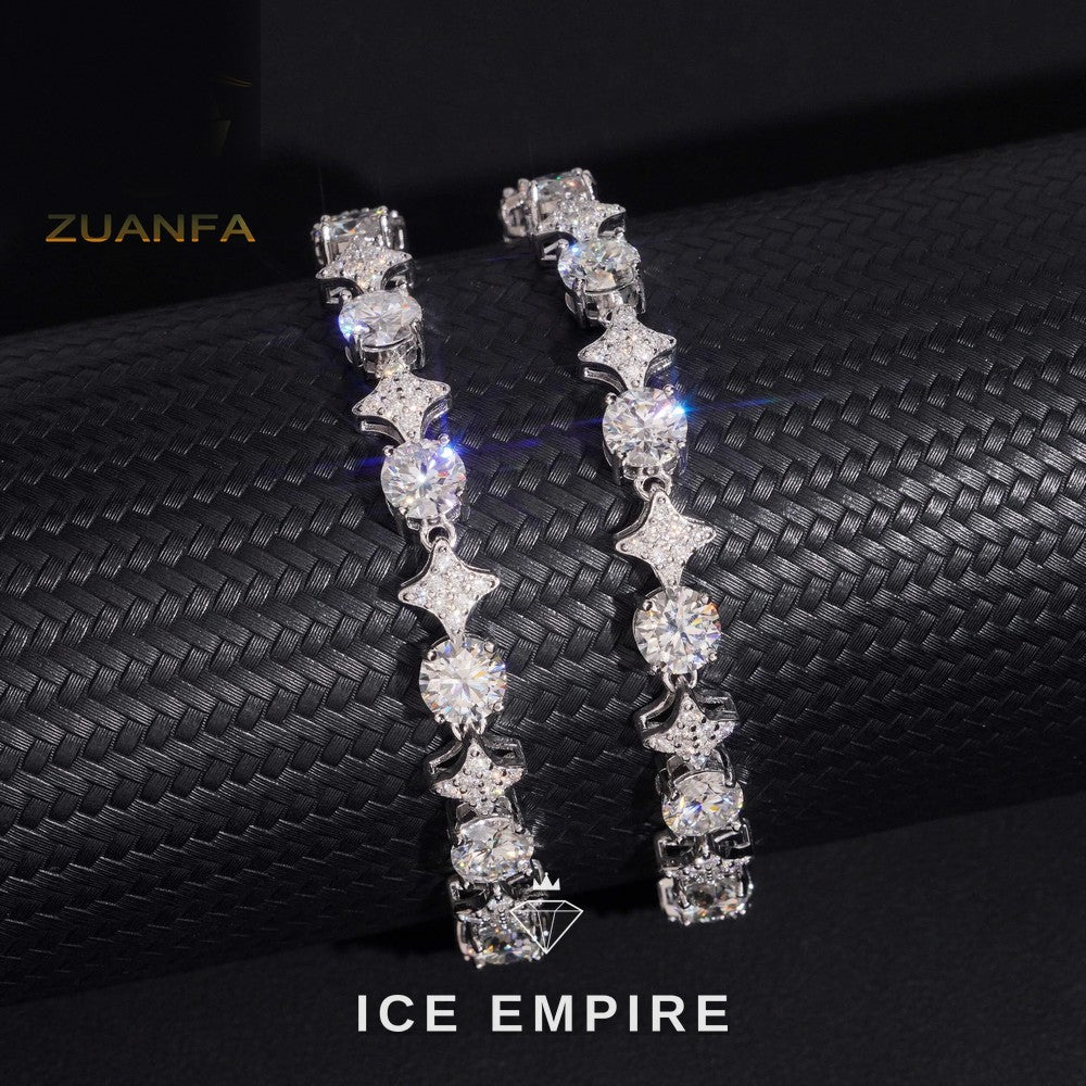 Iced Out Rose Gold Plated Moissanite Cuban Chain