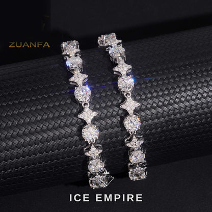 Iced Out Rose Gold Plated Moissanite Cuban Chain