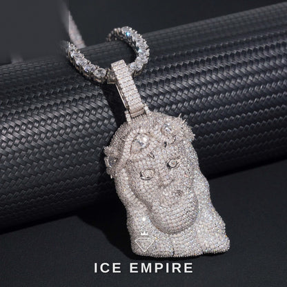 Iced Out Rose Gold Plated Moissanite Pendant