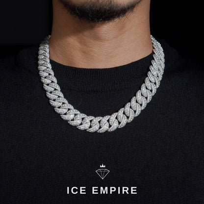 Iced Out Rose Gold Plated Moissanite Cuban Chain