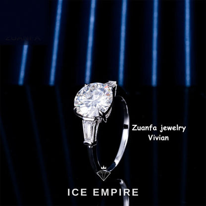 Iced Out 925 Silver Moissanite Ring