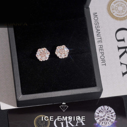 Iced Out 925 Silver Moissanite Earrings
