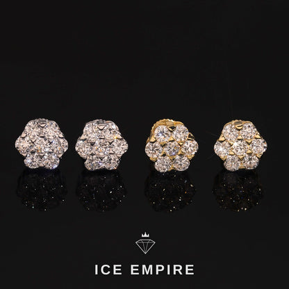 Iced Out Rose Gold Plated Lab Grown Diamond Earrings